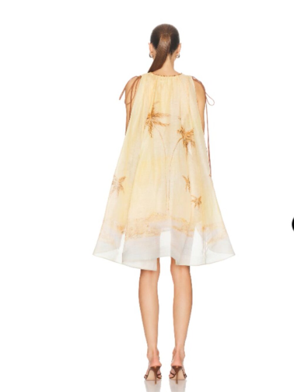 Zimmermann Balance Plunge Mini Dress in Yellow Seascape - Picture 5 of 5